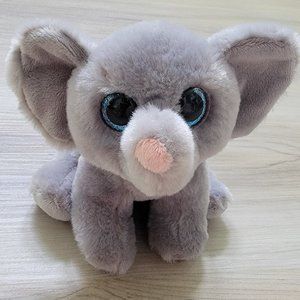 Whopper The Elephant - Ty Beanie Boos, Velvet TY Bean Plush, Grey